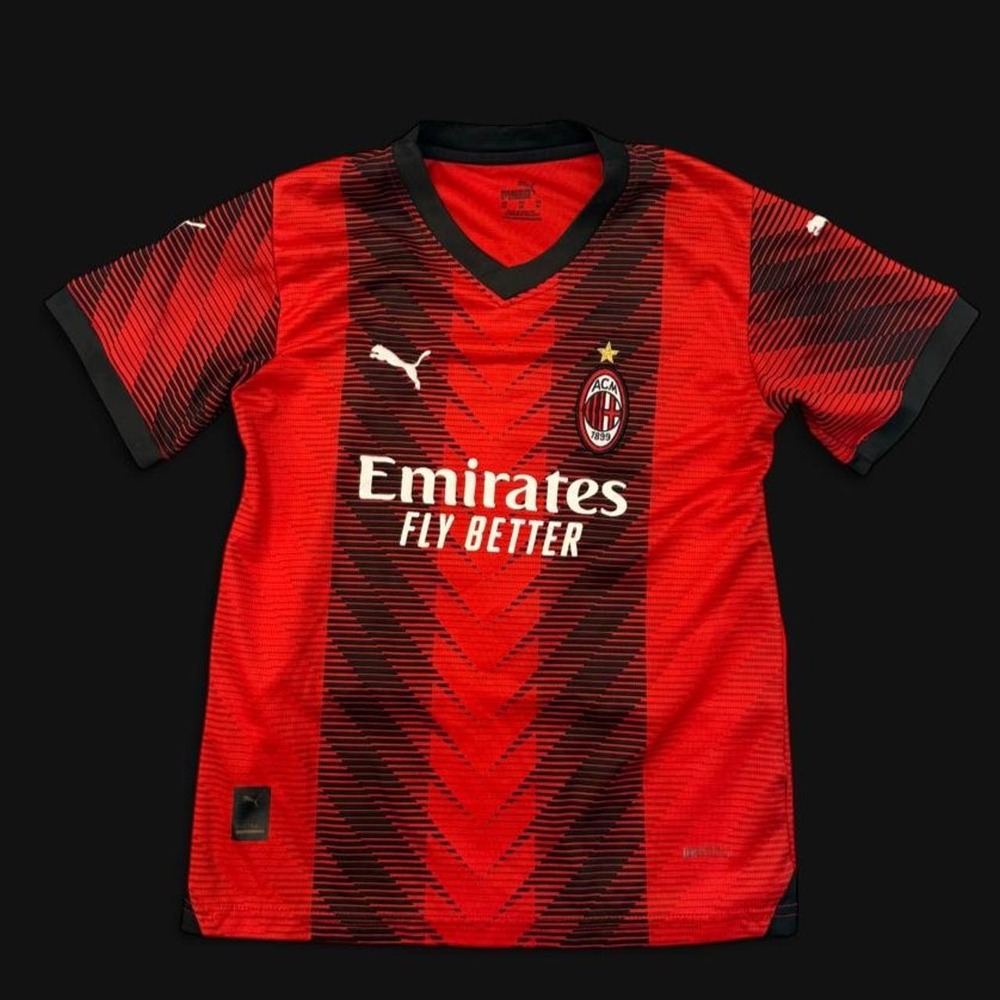 Puma AC Milan Christian Pulisic #11 Youth Jersey 2023/24 Home Red Black Large